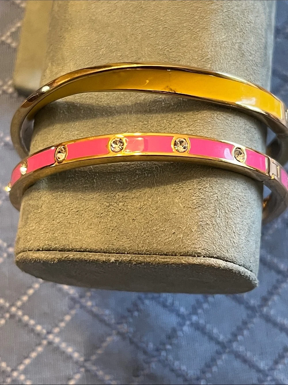 kate spade Yellow and Pink Enamel Hinged Bangle Duo - Picture 9 of 14